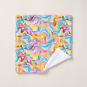 Pastel Plastic Fluid Abstract Bad Handdoek (Wasdoekje)