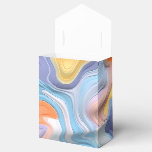 Pastel Plastic Fluid Abstract Bedankdoosjes (Geopend)