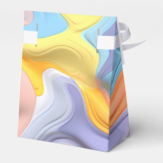 Pastel Plastic Fluid Abstract Bedankdoosjes (Achterkant)