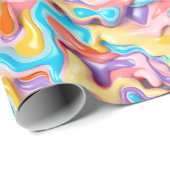 Pastel Plastic Fluid Abstract Cadeaupapier (Rol Hoek)
