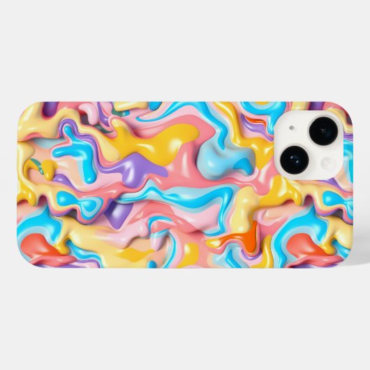 Pastel Plastic Fluid Abstract Case-Mate iPhone Case (Achterkant (horizontaal))