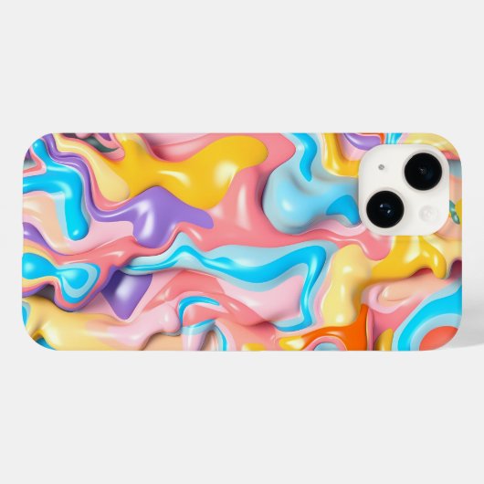 Pastel Plastic Fluid Abstract Case-Mate iPhone Case (Achterkant (horizontaal))