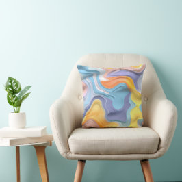 Pastel Plastic Fluid Abstract Kussen