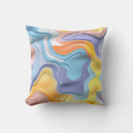 Pastel Plastic Fluid Abstract Kussen