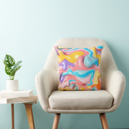 Pastel Plastic Fluid Abstract Kussen