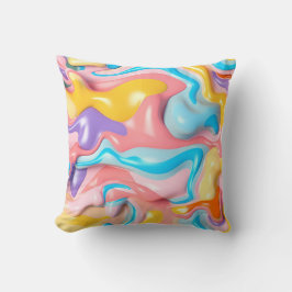 Pastel Plastic Fluid Abstract Kussen