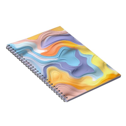 Pastel Plastic Fluid Abstract Notitieboek (Rechterzijde)