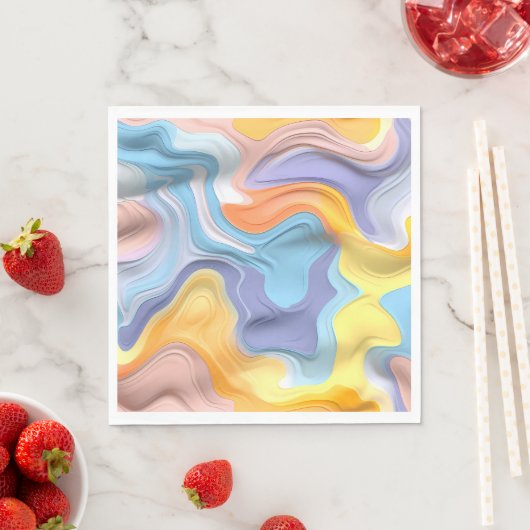 Pastel Plastic Fluid Abstract Servet (Insitu)