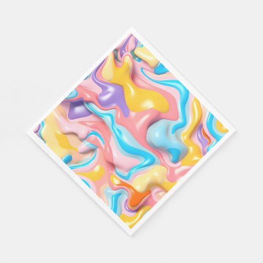 Pastel Plastic Fluid Abstract Servet (Hoek)