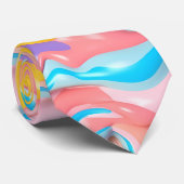 Pastel Plastic Fluid Abstract Stropdas (Opgerold)