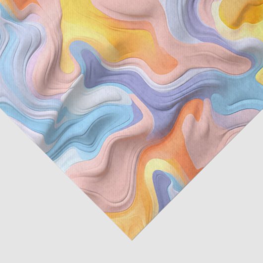 Pastel Plastic Fluid Abstract Tissuepapier (Detail)