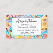 Pastel Plastic Fluid Abstract Visitekaartje (Voorkant)