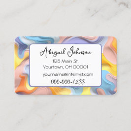 Pastel Plastic Fluid Abstract Visitekaartje