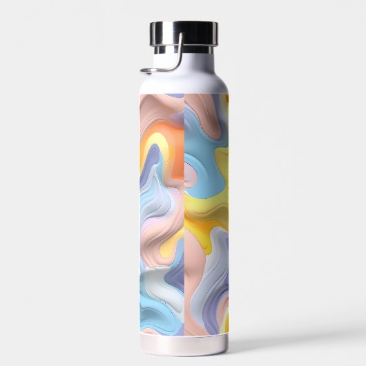 Pastel Plastic Fluid Abstract Waterfles (Rechts)