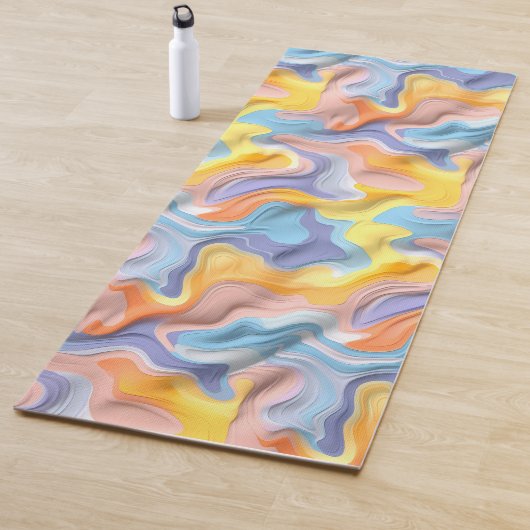 Pastel Plastic Fluid Abstract Yogamat (In situ)