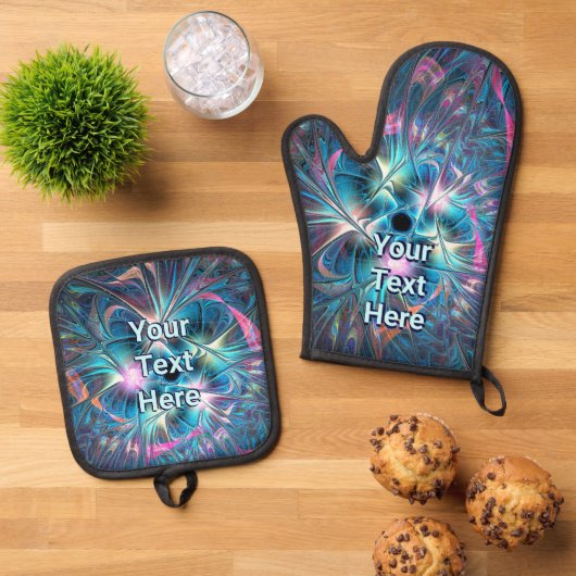 Pastel Plastic ster Ovenwant & Pannenlap Set (Top down)