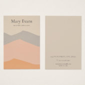 Pastel platte bergen oorbel display kaart (Voorkant /achterkant)