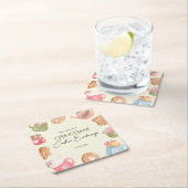 Pastel Playful Christmas Cookie Exchange Party Kartonnen Onderzetters (Insitu)