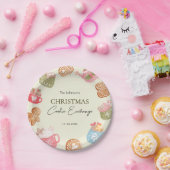 Pastel Playful Christmas Cookie Exchange Party Papieren Bordje (Feest)