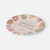 Pastel Playful Christmas Cookie Exchange Party Papieren Bordje (Gekanteld)