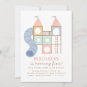 Pastel Playground Party in het Park Girl Verjaarda Kaart (Voorkant)