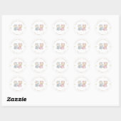 Pastel Pluche Speelgoed Baby shower Ronde Sticker (Vel)
