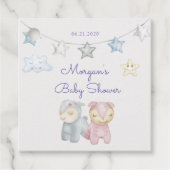 Pastel pluche Speelgoed gepersonaliseerd monogram  Bedankjes Labels (Voorkant)