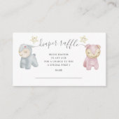 Pastel Pluche Speelgoed Luier Raffle Ticket Informatiekaartje (Voorkant)