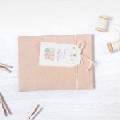 Pastel Pluche Speelgoed Schattige Baby shower Mono Cadeaulabel