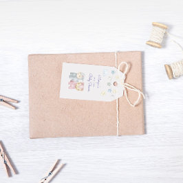 Pastel Pluche Speelgoed Schattige Baby shower Mono Cadeaulabel