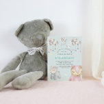 Pastel Pluche Speelgoed Virtuele Verjaardagsfeest Kaart<br><div class="desc">Ons "Plush Toys Baby shower / Birthday Party Collectie" collectie is voorzien van schattig pluche speelgoed in pastel kleuren van licht blush en hemelsblauw in combinatie met een combinatie van script en serif lettertype voor al uw informatie. Kijk in onze winkel voor meer artikelen van dit collectie en aarzel niet...</div>