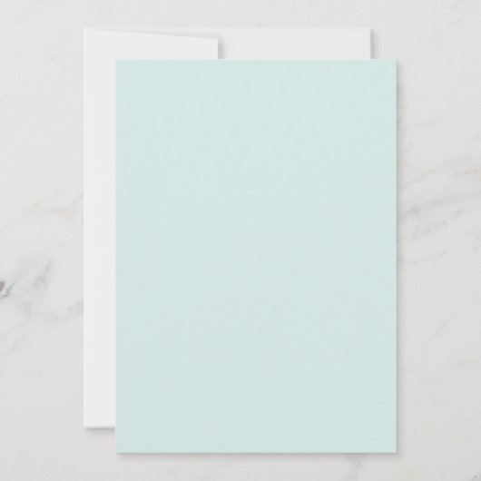 Pastel poeder blauw | Schattige script verjaardags Kaart (Achterkant)