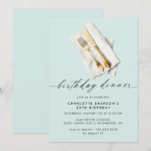 Pastel poeder blauw | Schattige script verjaardags Kaart (Voorkant / Achterkant)