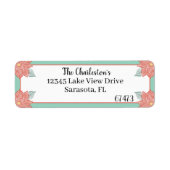 Pastel Poinsettia Pinkish Red and Soft Green Etiket (Voorkant)