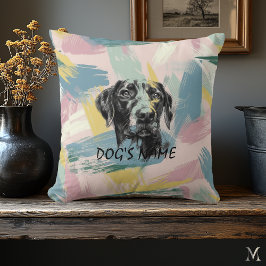Pastel Pointer Portrait – Modern Abstract Art Kussen