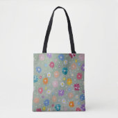 Pastel Poise Floral Canvas tas (Voorkant)
