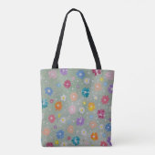 Pastel Poise Floral Canvas tas (Achterkant)
