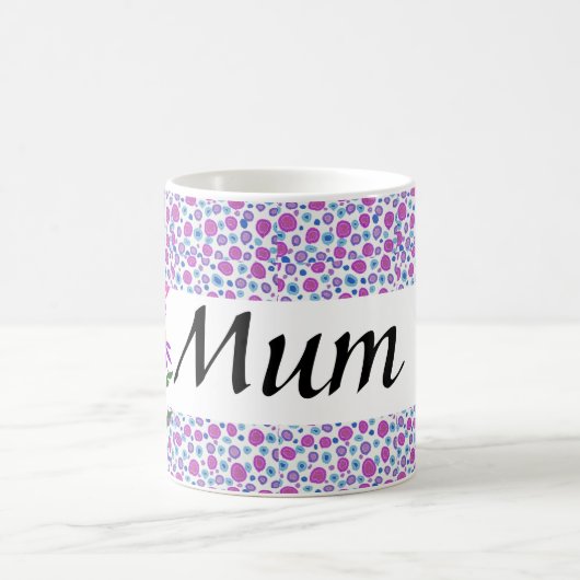pastel poka dot Editable Koffiemok (Center)