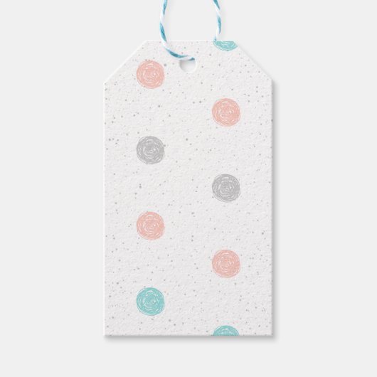 pastel poladot cadeaulabel (Voorkant)
