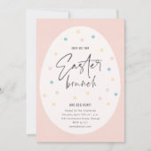 Pastel Polk a Dot Easter Brunch en Egg Hunt Kaart (Voorkant)