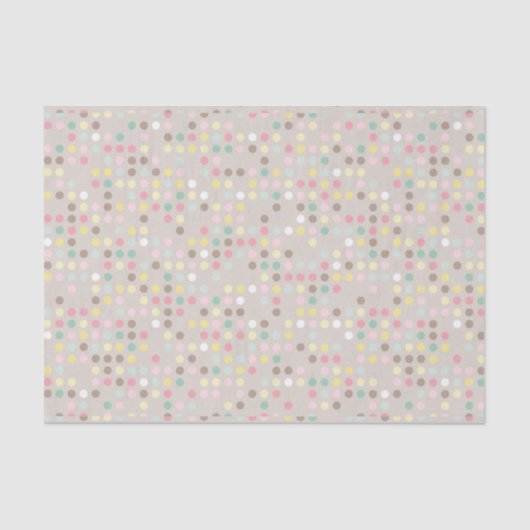 Pastel Polka Dot Baby shower Tissuepapier (Voorkant)