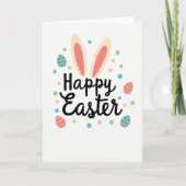 Pastel Polka Dot Easter Card Kaart (Voorkant)