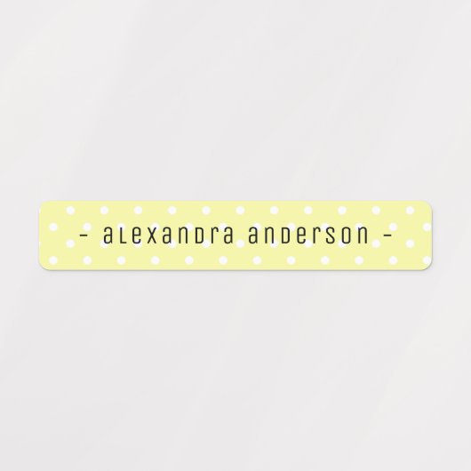 Pastel Polka Dot Kids Name Label (Design 1)