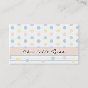 pastel Polka Dot Mammie Card Contactkaartje