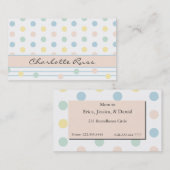  pastel Polka Dot Mammie Card Contactkaartje (Voorkant / Achterkant)