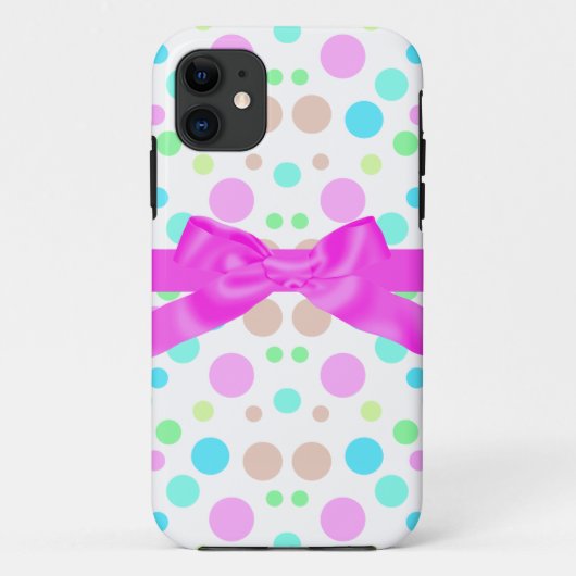 PASTEL POLKA DOT MET BOW TELEFOONGEVAL Case-Mate iPhone CASE (Achterkant)