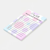 Pastel Polka Dot Monogram gepersonaliseerd Feminin Post-it® Notes (Schuin)