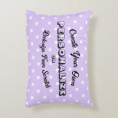 Pastel polka dot patroon - Paars Accent Kussen (Voorkant(Verticaal))