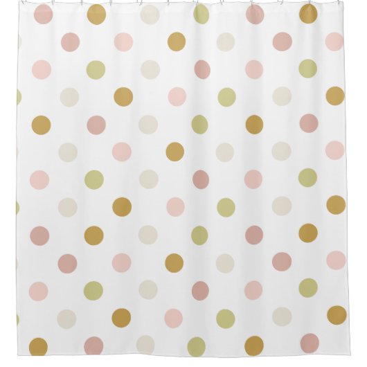 Pastel Polka Dot Pattern Douchegordijn (Voorkant)