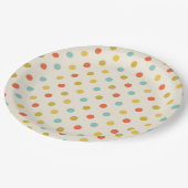 Pastel Polka Dot Pattern Papieren Bordje (Gekanteld)